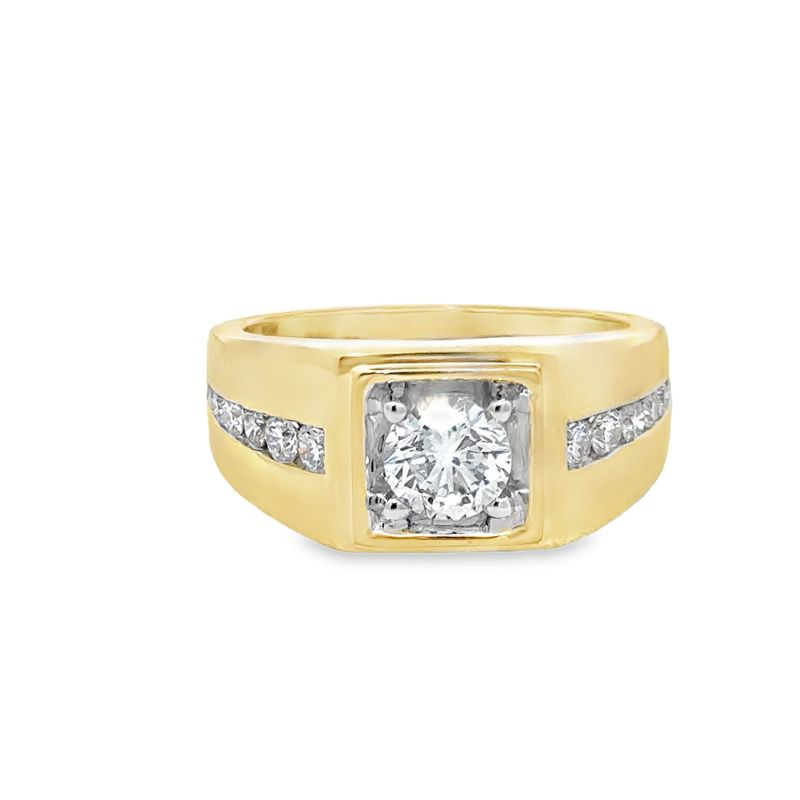 10K YG 1.50ctw Men's Lab Diamond  Imperial Radiance Ring