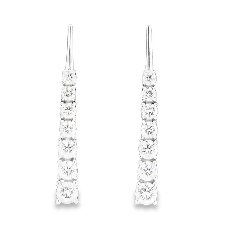 10k WG 1.00ctw Lab Diamond Earrings