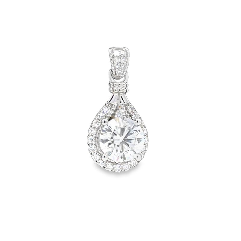 14k WG 1.15ctw Lab Diamond Pendant