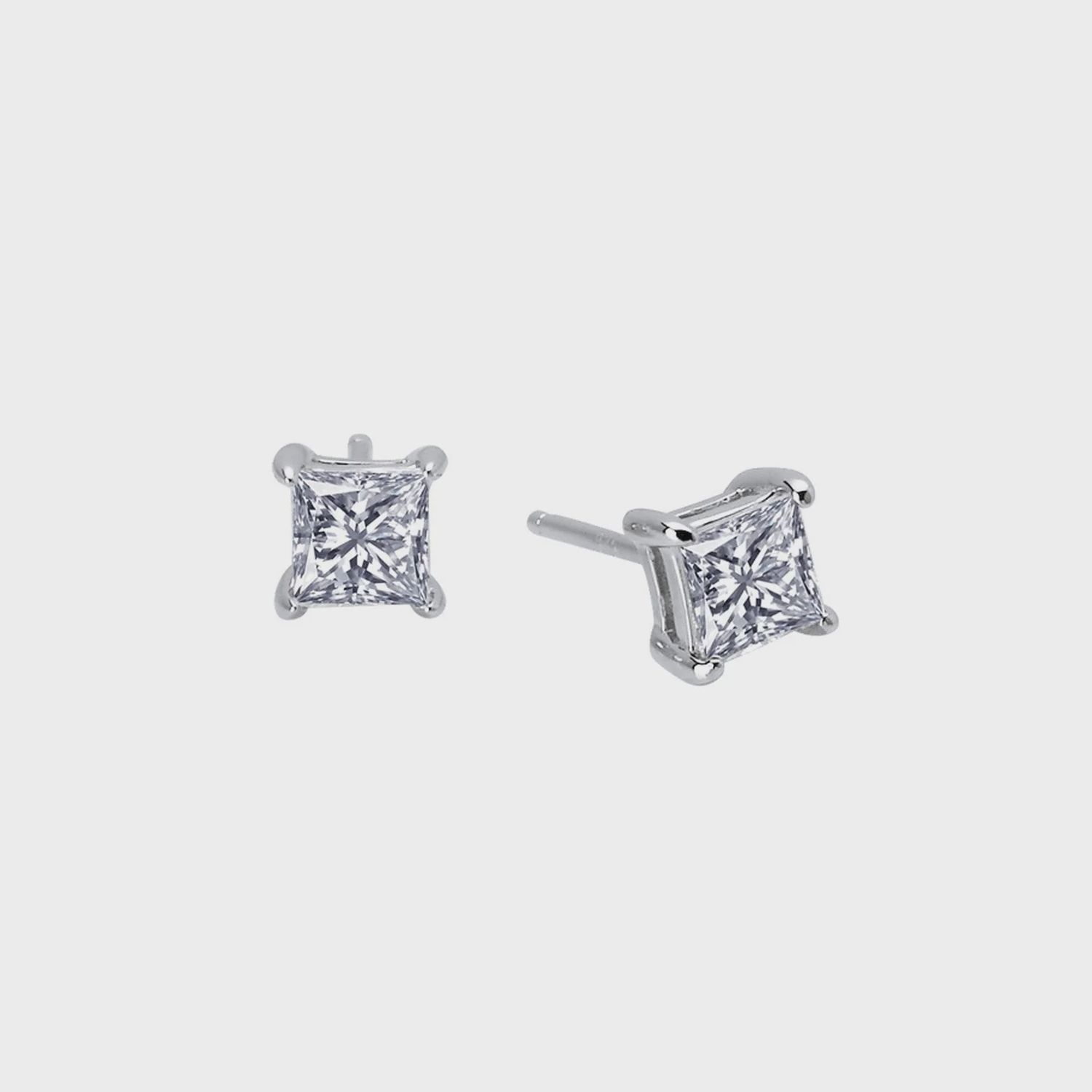SS 1.00ctw Simulated Diamond Princess Stud