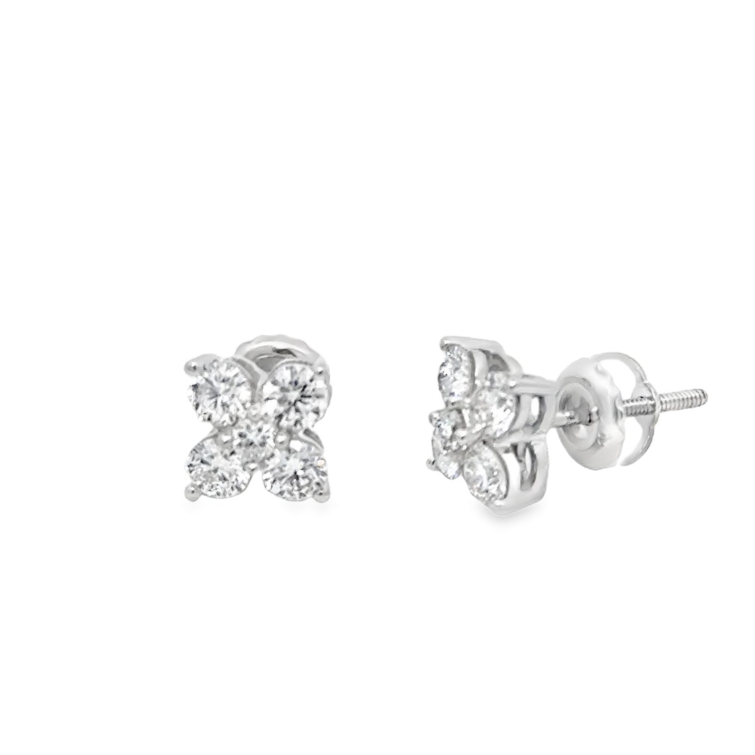 10k WG 1.00ctw Lab Diamond Stud Earrings