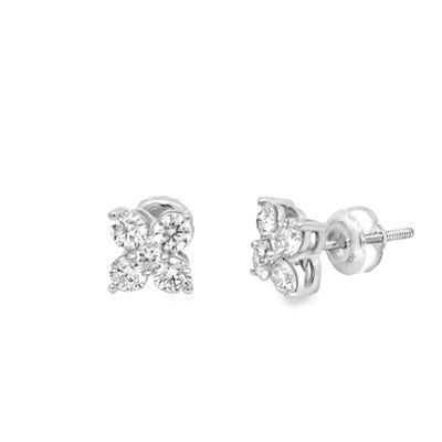10k WG 1.00ctw Lab Diamond Stud Earrings