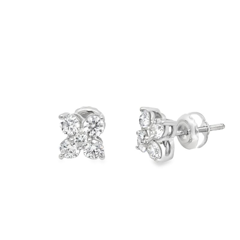 10k WG 1.00ctw Lab Diamond Stud Earrings