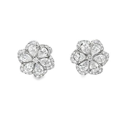 10k WG 2.85ctw Lab Diamond Earrings