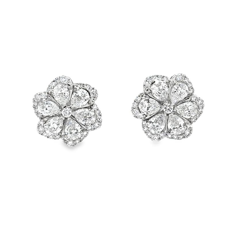 10k WG 2.85ctw Lab Diamond Earrings
