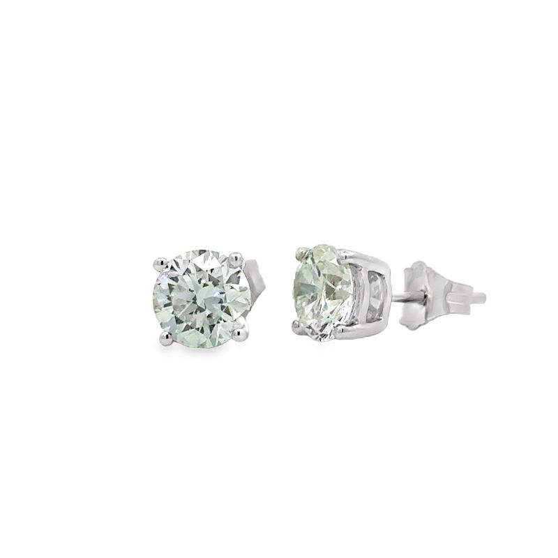 10k WG 2.00ctw Lab Diamond Stud Earrings