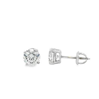 14k WG 2.00ctw Lab Diamond Stud Earrings