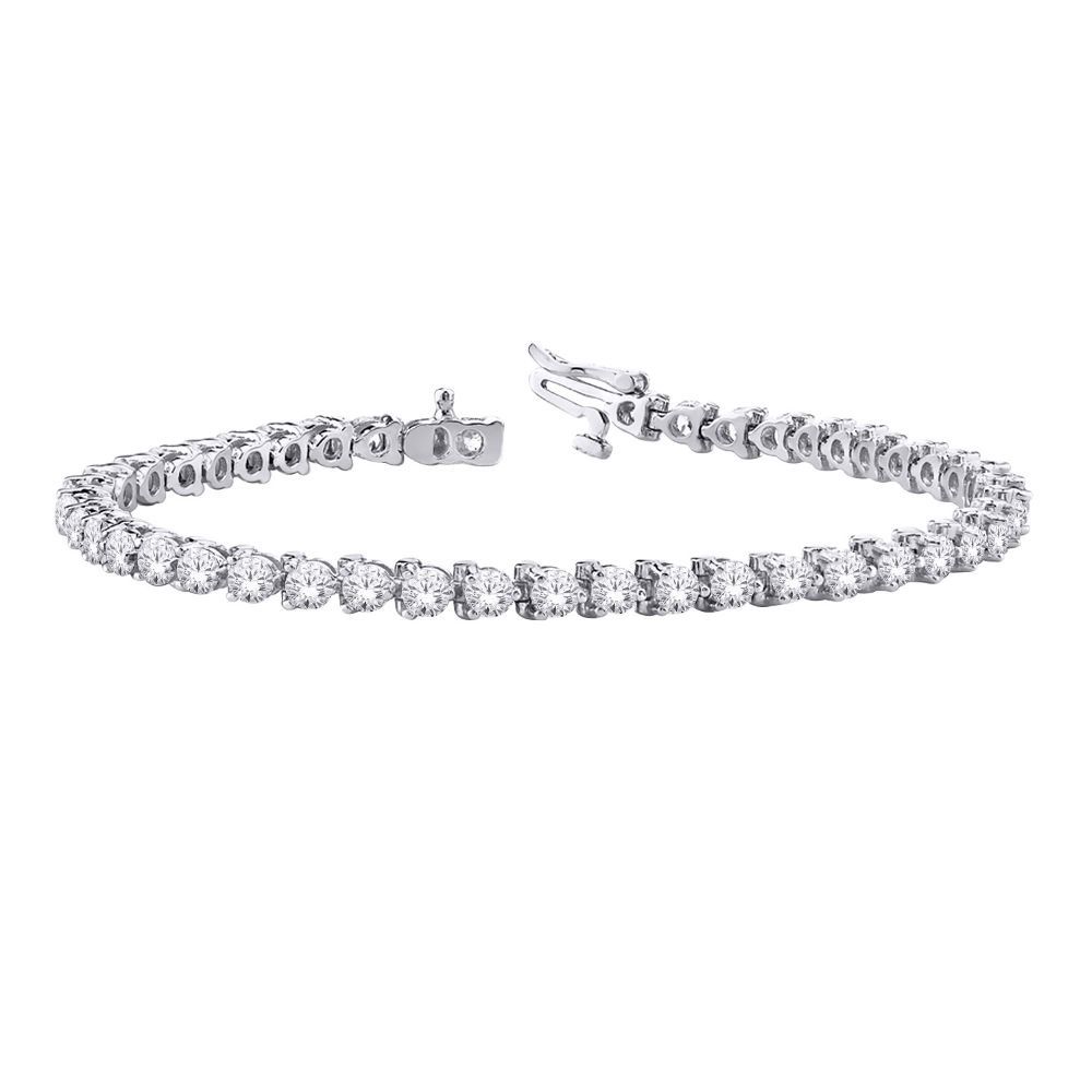 10k WG 2.00ctw Lab Diamond Tennis Bracelet 7"