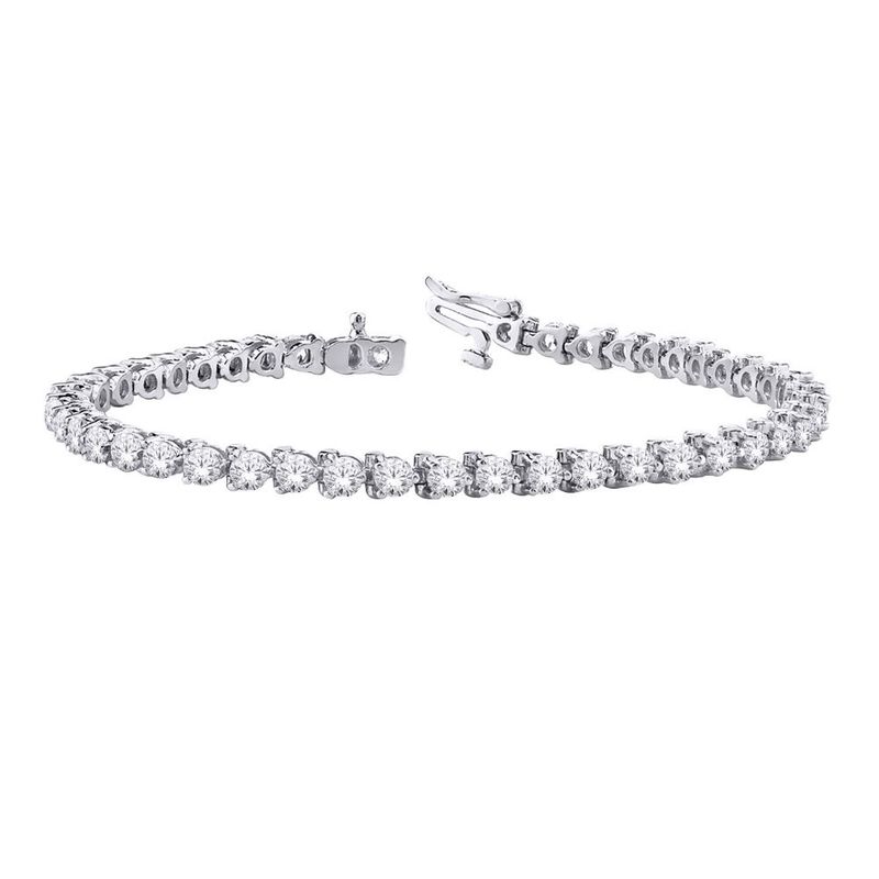 10k WG 2.00ctw Lab Diamond Tennis Bracelet 7"
