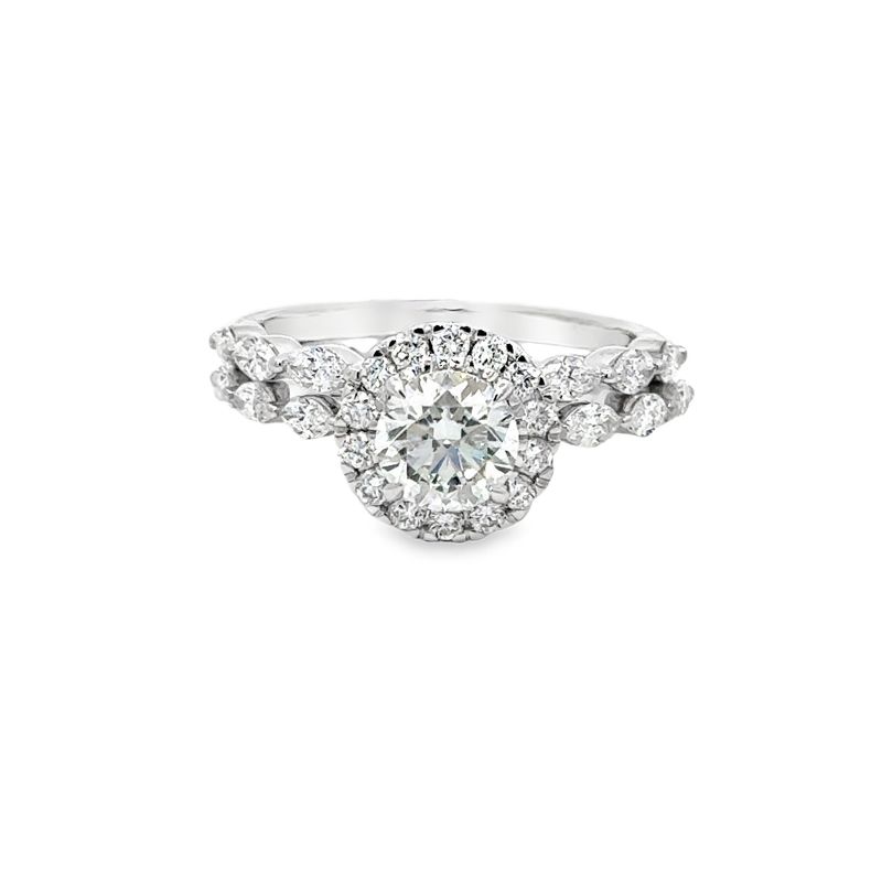 14k WG 2.25ctw Lab Diamond Wedding Set