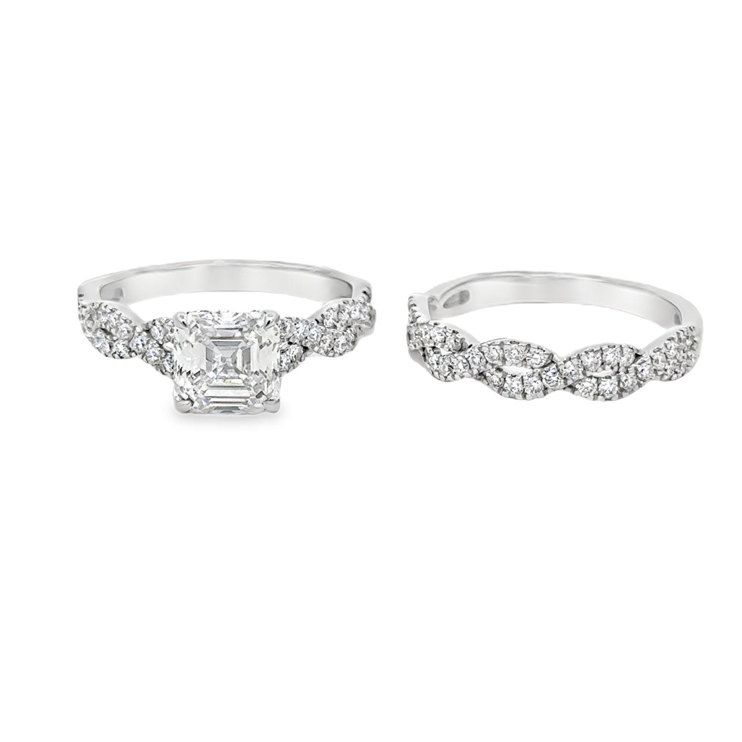 14k WG 2.75ctw Lab Diamond Bridal Set