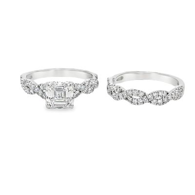 14k WG 2.75ctw Lab Diamond Bridal Set