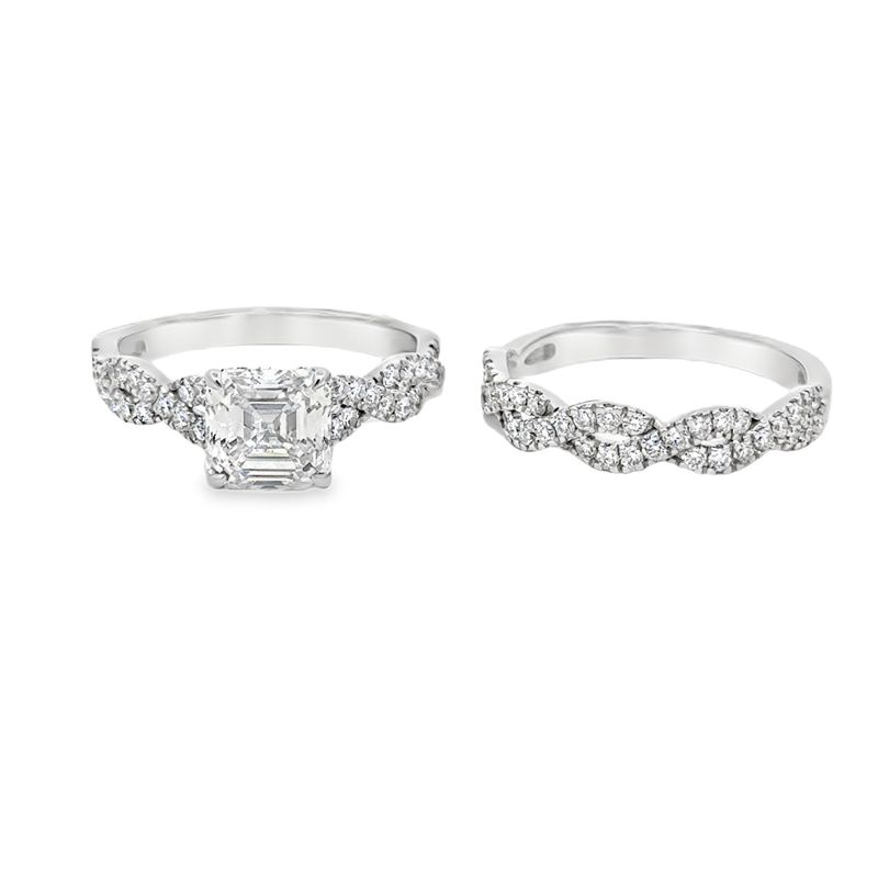 14k WG 2.75ctw Lab Diamond Bridal Set