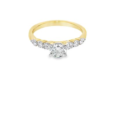 10k YG 1.00ctw Lab Diamond Golden Harmony Engagement Ring