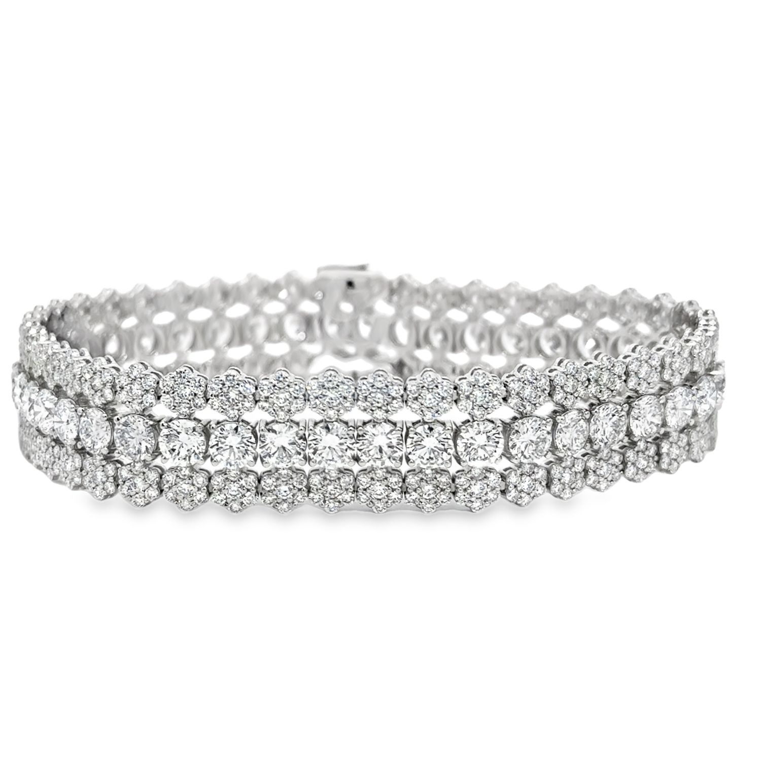 14k WG 17.00ctw Lab Diamond Bracelet