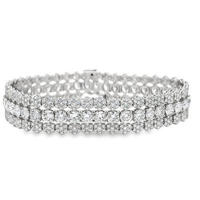 14k WG 17.00ctw Lab Diamond Bracelet