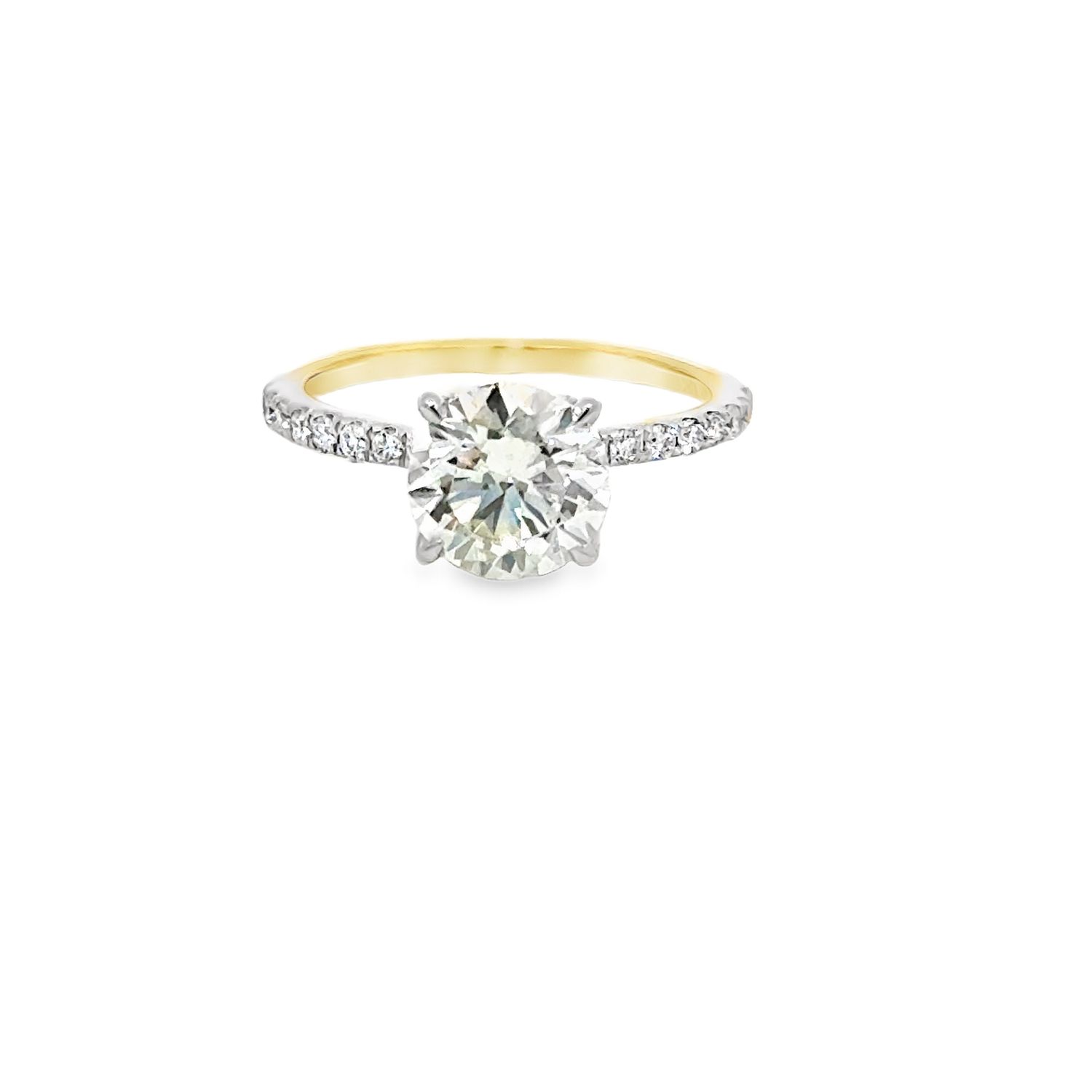 10k YG 2.30ctw Lab Diamond Engagement Ring
