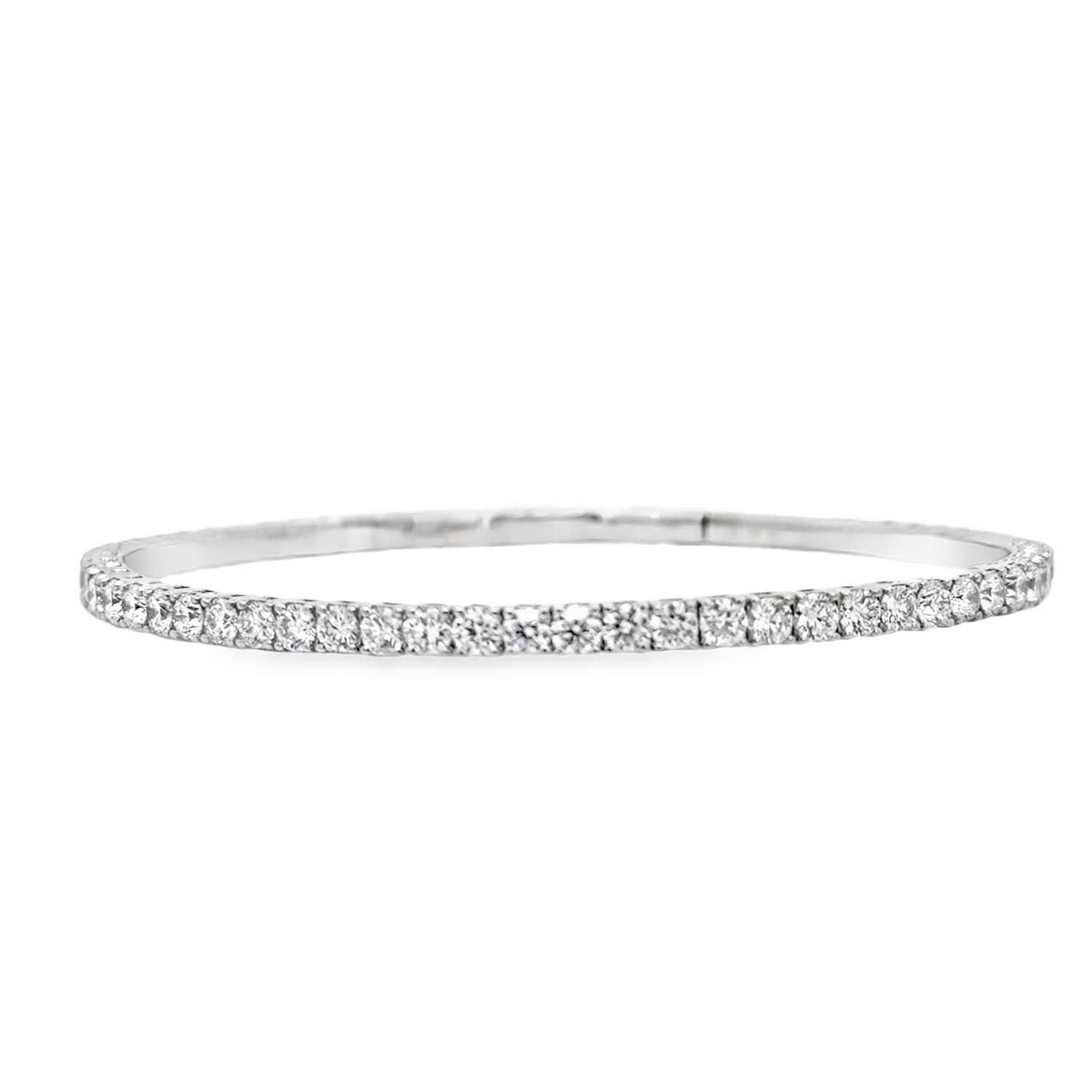 14k WG 5.00ctw Lab Diamond Bangle
