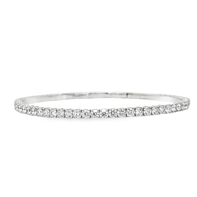14k WG 5.00ctw Lab Diamond Bangle
