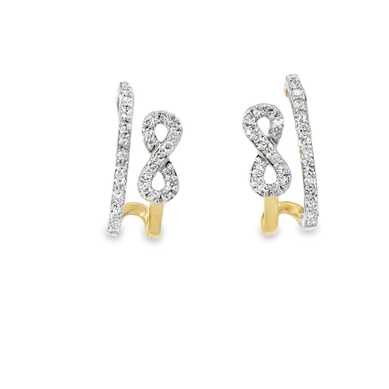 10k YG 0.30ctw Lab Diamond Infinity Stud Earrings