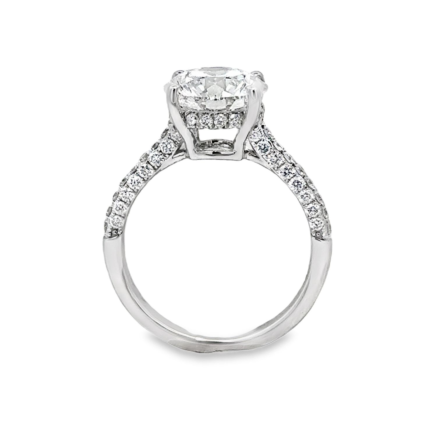 14k WG 3.60ctw Lab Diamond Engagement Ring