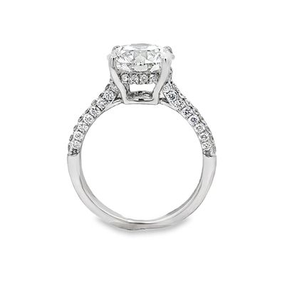 14k WG 3.60ctw Lab Diamond Engagement Ring