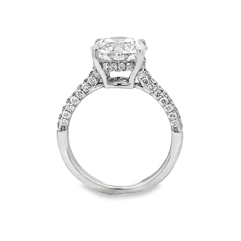 14k WG 3.60ctw Lab Diamond Engagement Ring