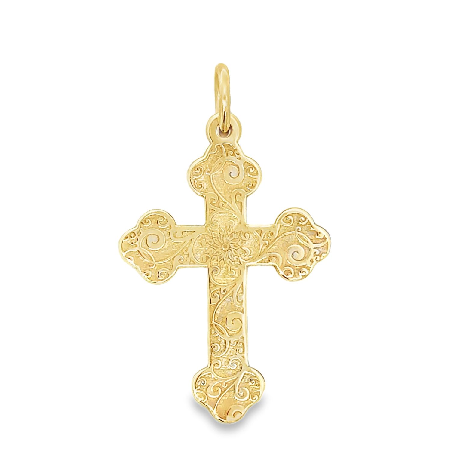 10k YG Ornate Cross Pendant BCJ1151