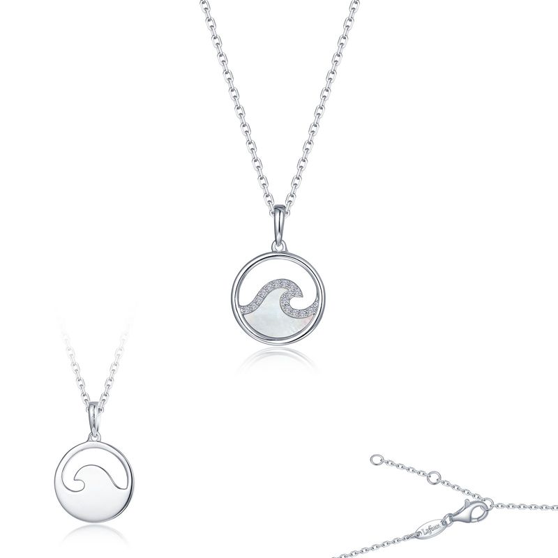 SS Seafoam Mother of Pearl Pendant Necklace