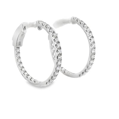 10k WG 1.00ctw Lab Diamond Inside Out Earrings 10k WG 1.00ctw Lab Diamond Inside Out Earrings