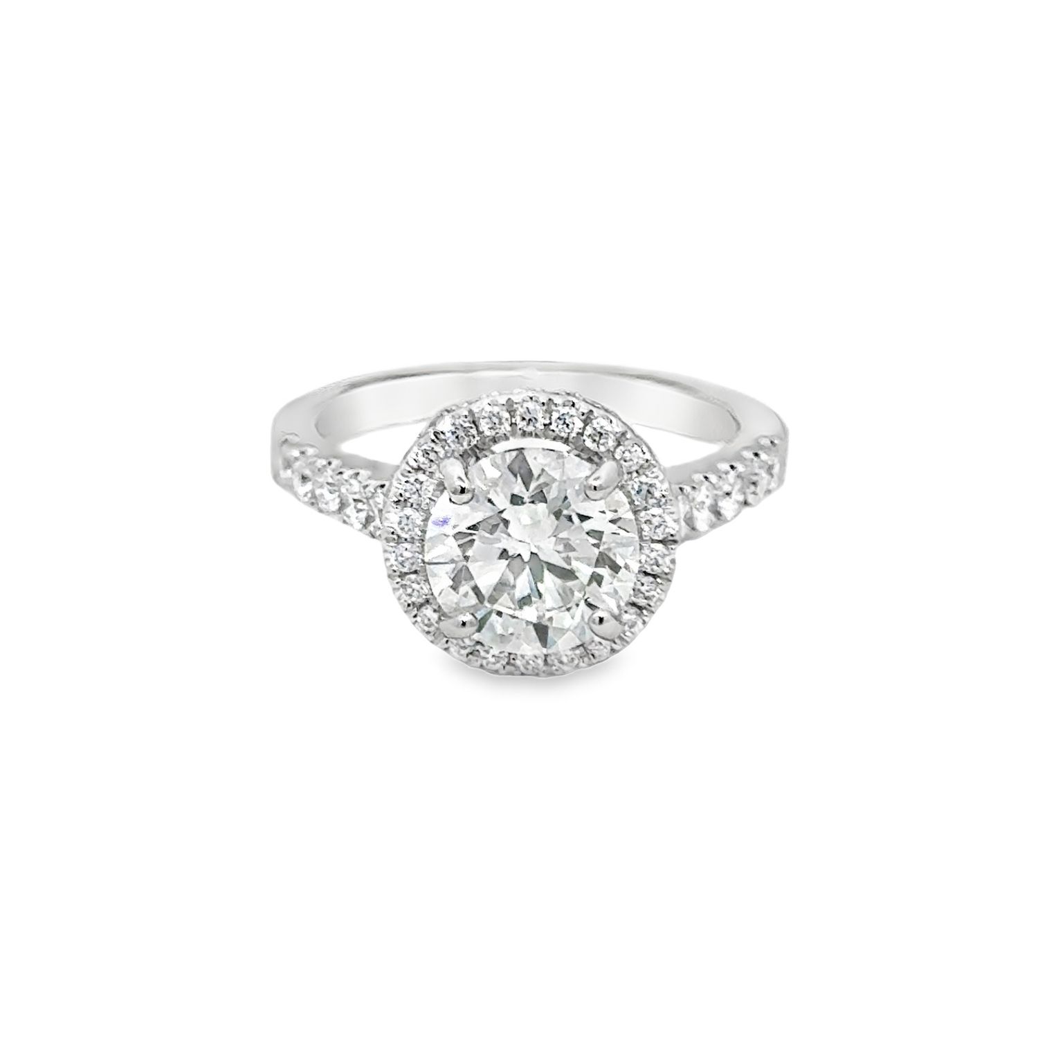 14k WG 2.80ctw Lab Diamond Engagement Ring