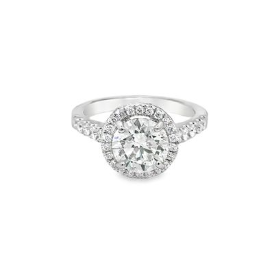 14k WG 2.80ctw Lab Diamond Engagement Ring