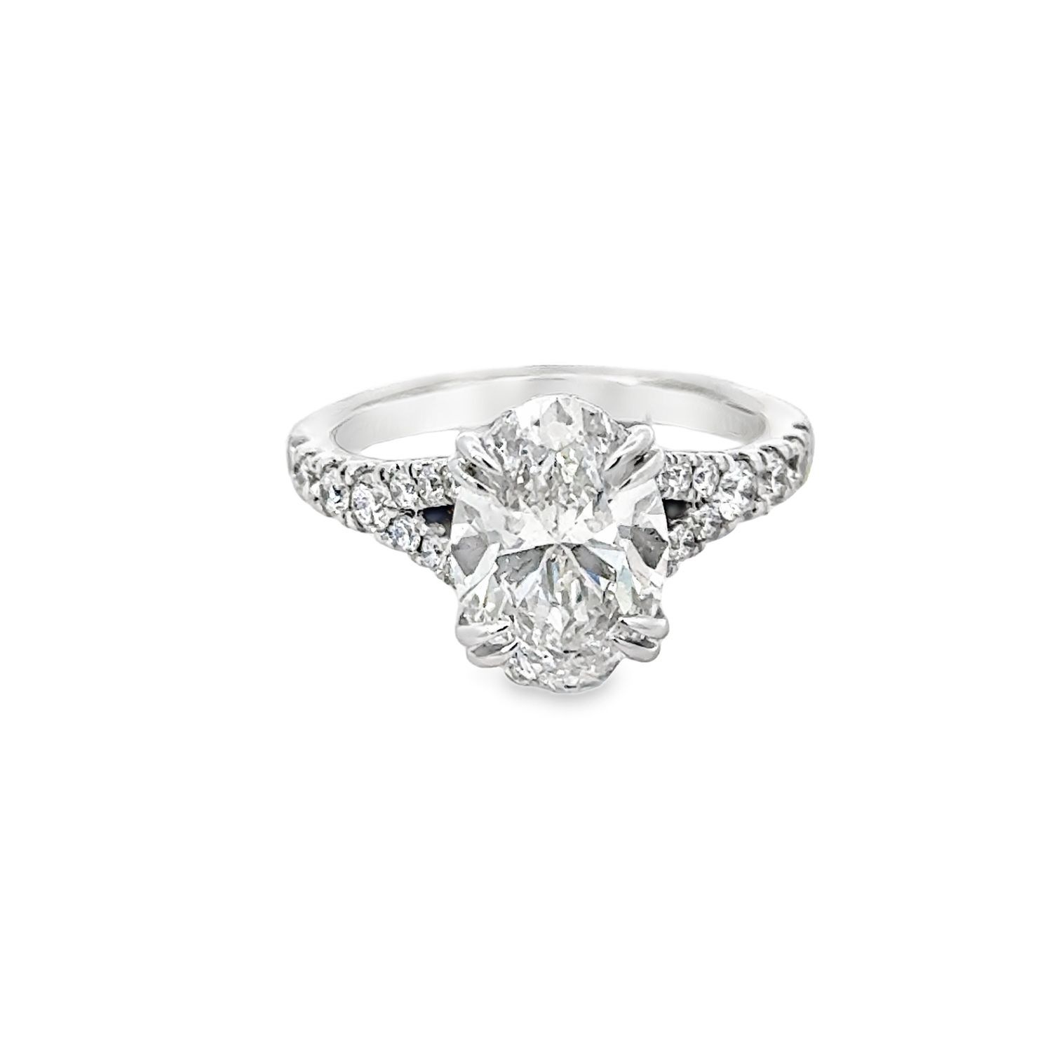 14k WG 3.60 ctw Lab Diamond Engagement Ring