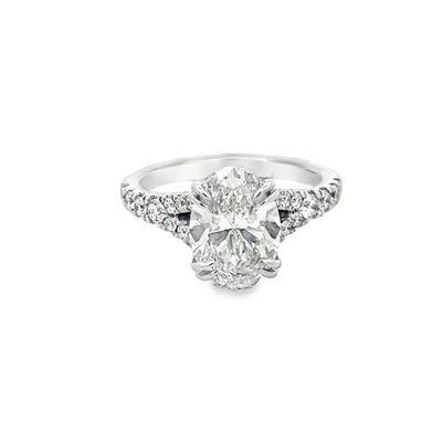 14k WG 3.60 ctw Lab Diamond Engagement Ring
