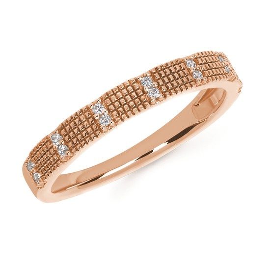 14k Gold Forever Whisper Stackable Ring, Color: Rose Gold