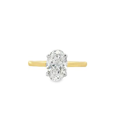 14k YG 2.00ctw Lab Diamond Golden Glow Engagement Ring