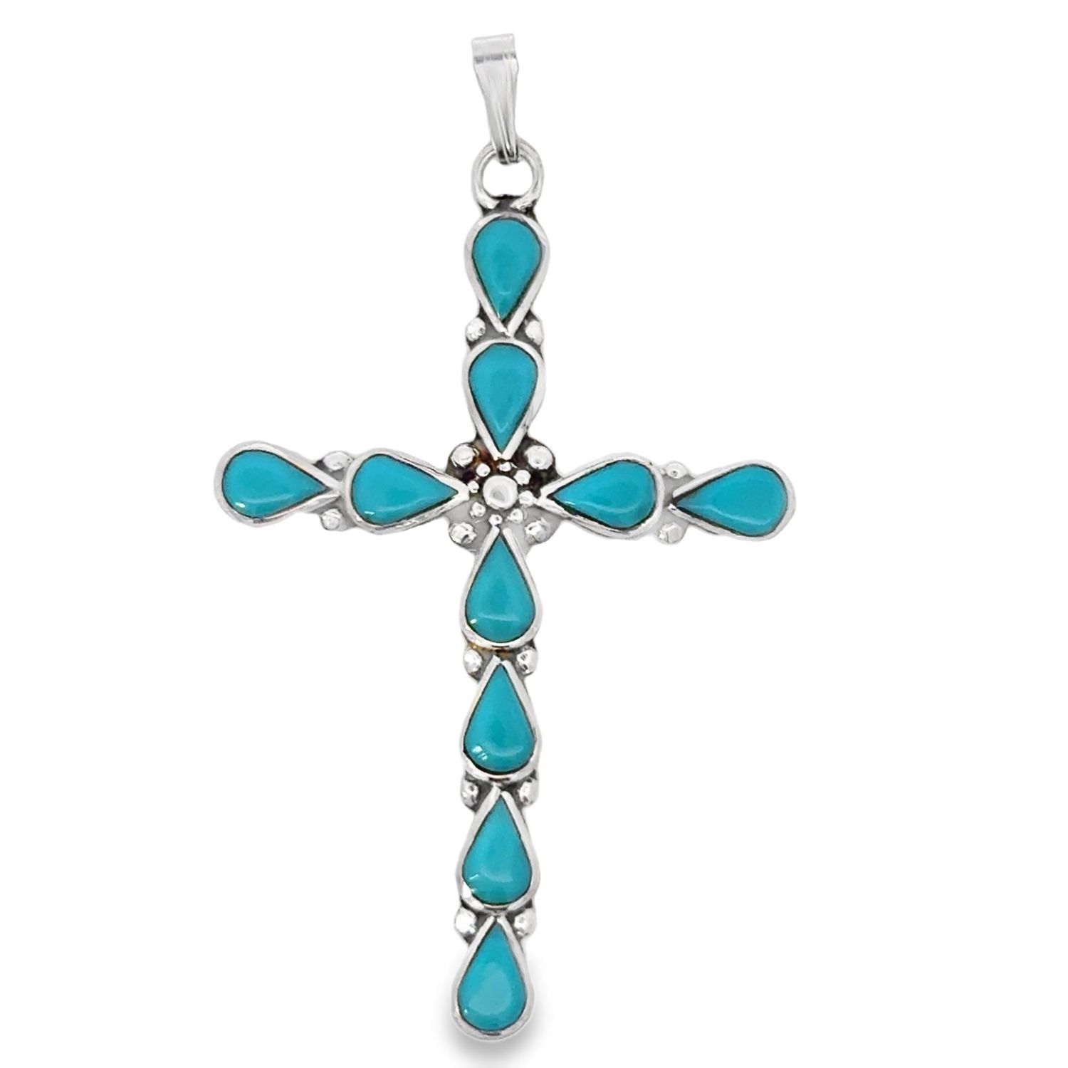 .925 Turquoise Sacred Skies Cross Pendant