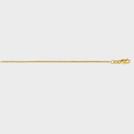 14k YG 1mm Octagonal Box Chain 18"