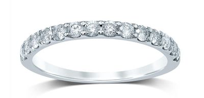 14k WG 0.50ctw Diamond Anniversary Band - 14 Stone