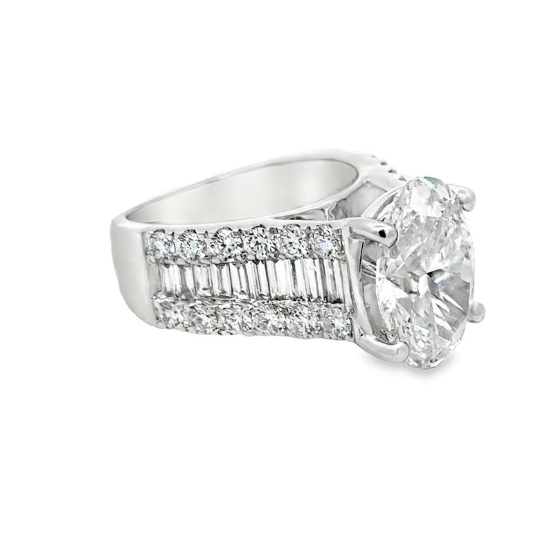 14k WG 6.70ctw Oval Lab Diamond Engagement Ring 14k WG 6.70ctw Oval Lab Diamond Engagement Ring