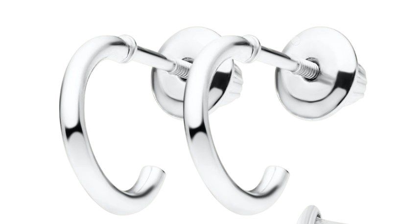 .925 3/4 Children's Hoop Earrings