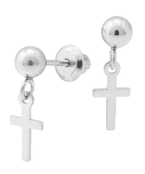 .925 Children's Cross Earrings .925 Children's Cross Earrings