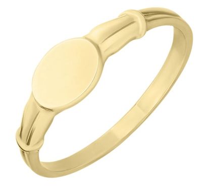 10k YG Children's Signet Ring Sz 3