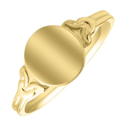 10k YG Children's Signet Ring Sz 4