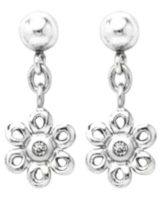 .925 Children's Flower Dangle Earrings