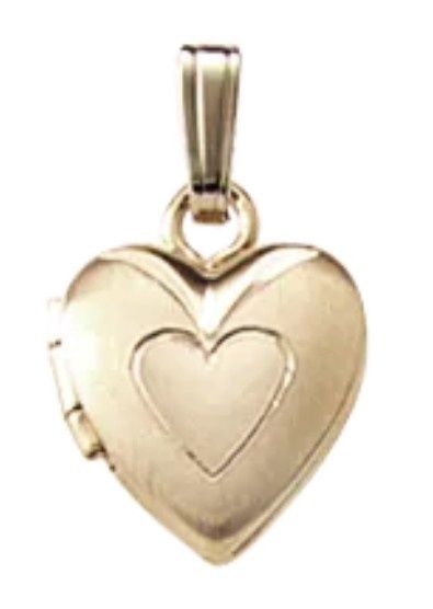 10k YG Heart Locket with Curb Chain 18 10k YG Heart Locket with Curb Chain 18"