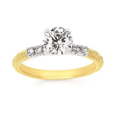 14k YWG Semi-Mount Engagement Ring