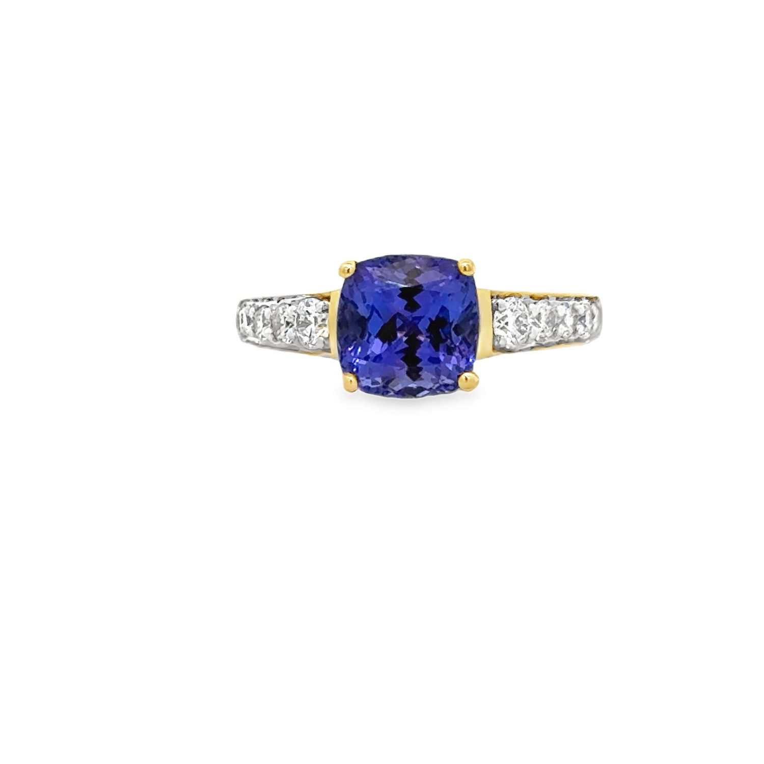 14k YG 2.64ctw Tanzanite & 0.457ctw Diamond Ring 14k YG 2.64ctw Tanzanite & 0.457ctw Diamond Ring