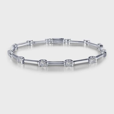 SS 2.04 ctw Semi-Bezel Link Bracelet