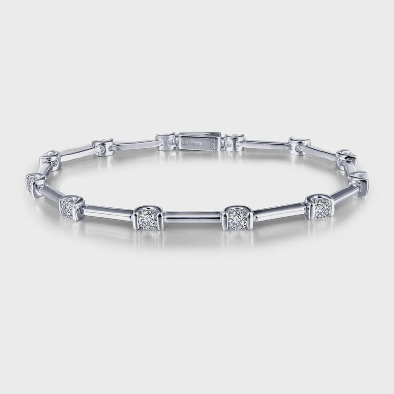 SS 2.04 ctw Semi-Bezel Link Bracelet